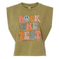 Rock The Test Dont Stress Just Do Your Best Teacher Retro Garment-Dyed Women's Muscle Tee