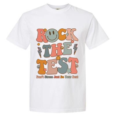 Rock The Test Dont Stress Just Do Your Best Teacher Retro Garment-Dyed Heavyweight T-Shirt