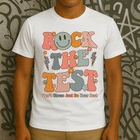 Rock The Test Dont Stress Just Do Your Best Teacher Retro T-Shirt