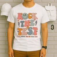 Rock The Test Dont Stress Just Do Your Best Teacher Retro T-Shirt
