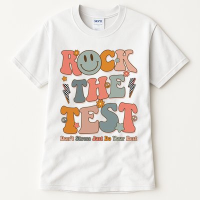 Rock The Test Dont Stress Just Do Your Best Teacher Retro Tall T-Shirt