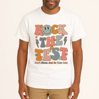Rock The Test Dont Stress Just Do Your Best Teacher Retro Tall T-Shirt