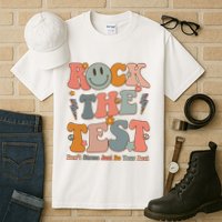 Rock The Test Dont Stress Just Do Your Best Teacher Retro Tall T-Shirt
