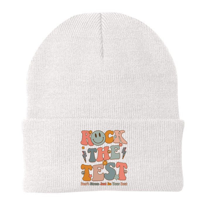 Rock The Test Dont Stress Just Do Your Best Teacher Retro Beanie