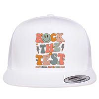 Rock The Test Dont Stress Just Do Your Best Teacher Retro Flat Bill Trucker Hat