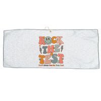Rock The Test Dont Stress Just Do Your Best Teacher Retro Large Microfiber Waffle Golf Towel