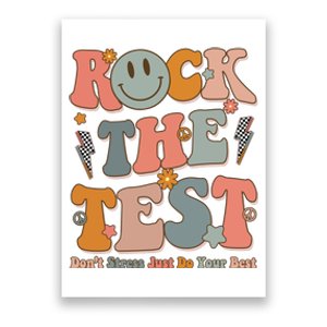 Rock The Test Dont Stress Just Do Your Best Teacher Retro Poster