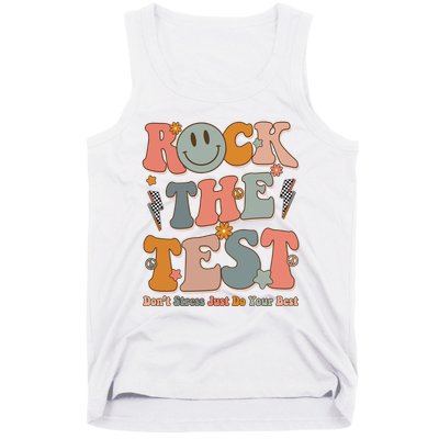 Rock The Test Dont Stress Just Do Your Best Teacher Retro Tank Top