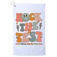 Rock The Test Dont Stress Just Do Your Best Teacher Retro Golf Towel