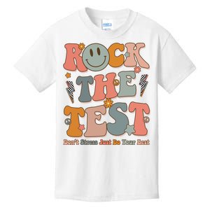 Rock The Test Dont Stress Just Do Your Best Teacher Retro Kids T-Shirt