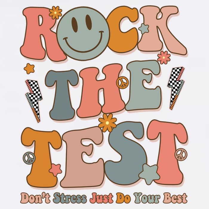 Rock The Test Dont Stress Just Do Your Best Teacher Retro Full Zip Hoodie