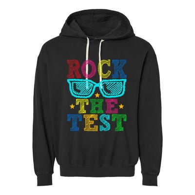 Rock The Test Testing Day Teacher Garment-Dyed Fleece Hoodie