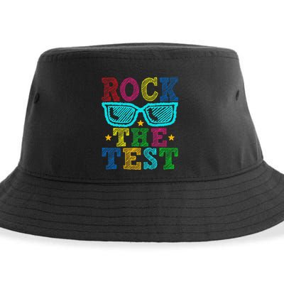 Rock The Test Testing Day Teacher Sustainable Bucket Hat