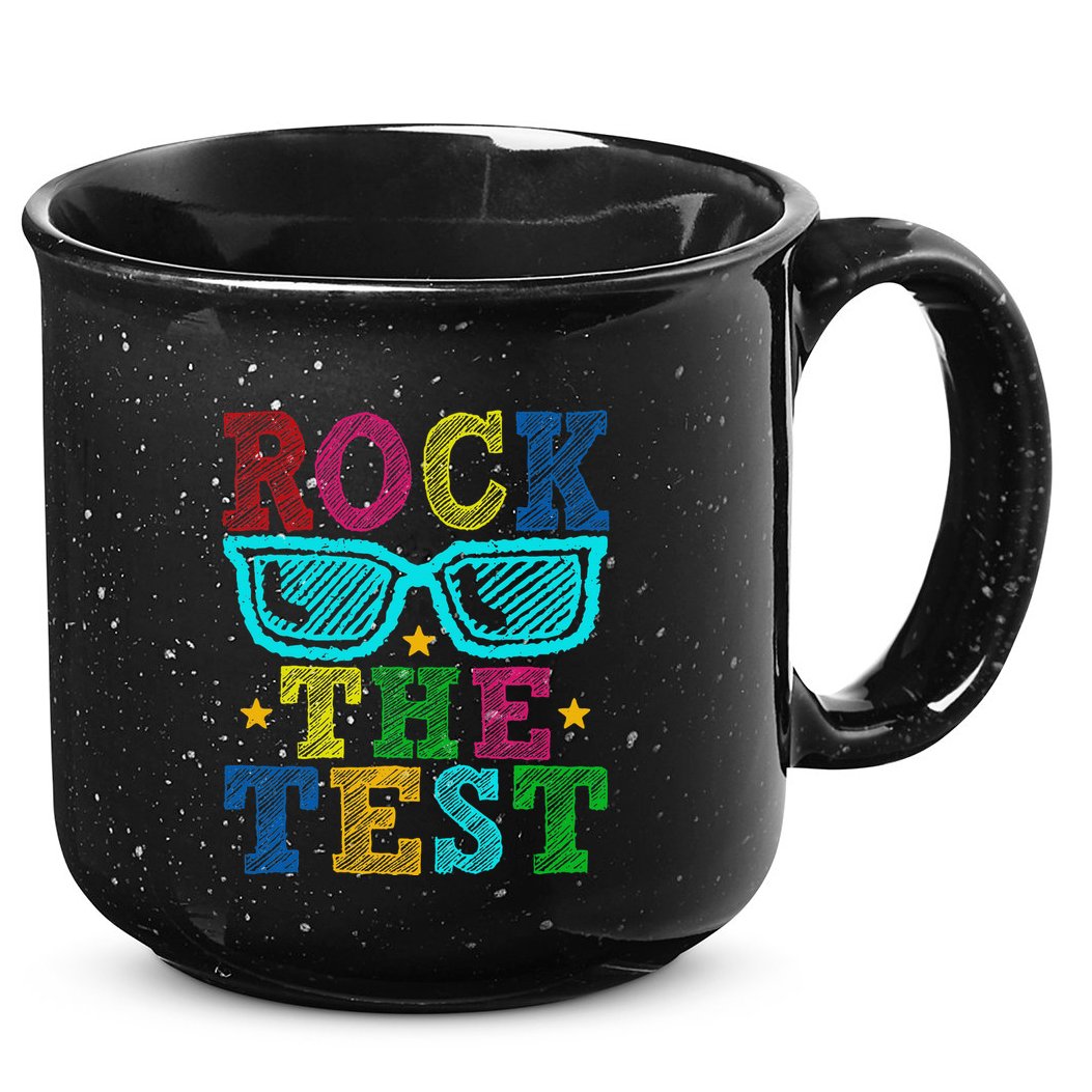 Rock The Test Testing Day Teacher 15oz Campfire Ceramic Mug