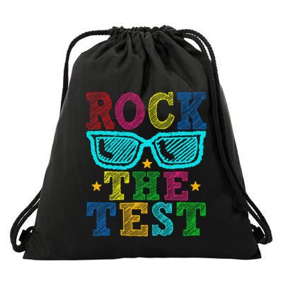 Rock The Test Testing Day Teacher Drawstring Bag