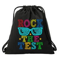 Rock The Test Testing Day Teacher Drawstring Bag