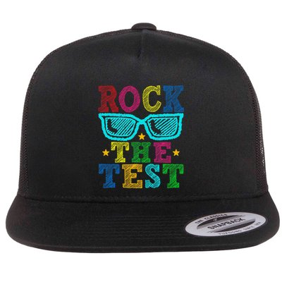 Rock The Test Testing Day Teacher Flatbill Hat