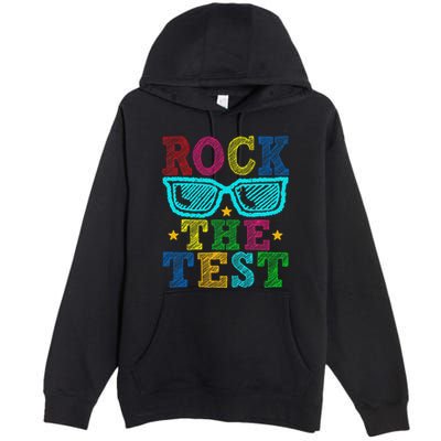 Rock The Test Testing Day Teacher Premium Pullover Hoodie