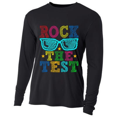 Rock The Test Testing Day Teacher Cooling Performance Long Sleeve Crew