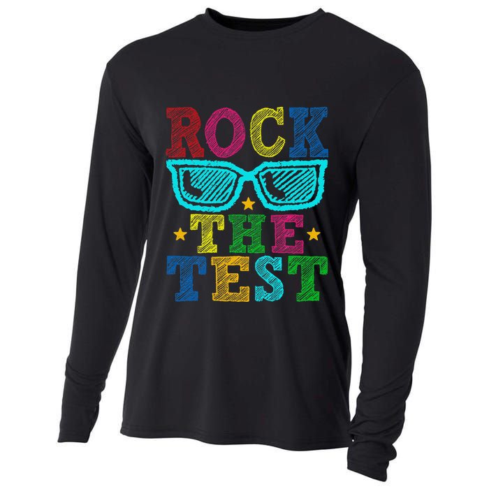 Rock The Test Testing Day Teacher Cooling Performance Long Sleeve Crew