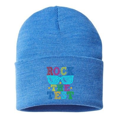 Rock The Test Testing Day Teacher Sustainable Knit Beanie
