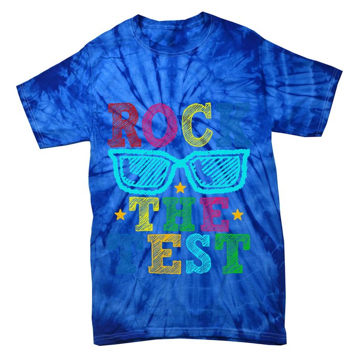 Rock The Test Testing Day Teacher Tie-Dye T-Shirt