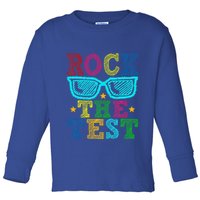 Rock The Test Testing Day Teacher Toddler Long Sleeve Shirt