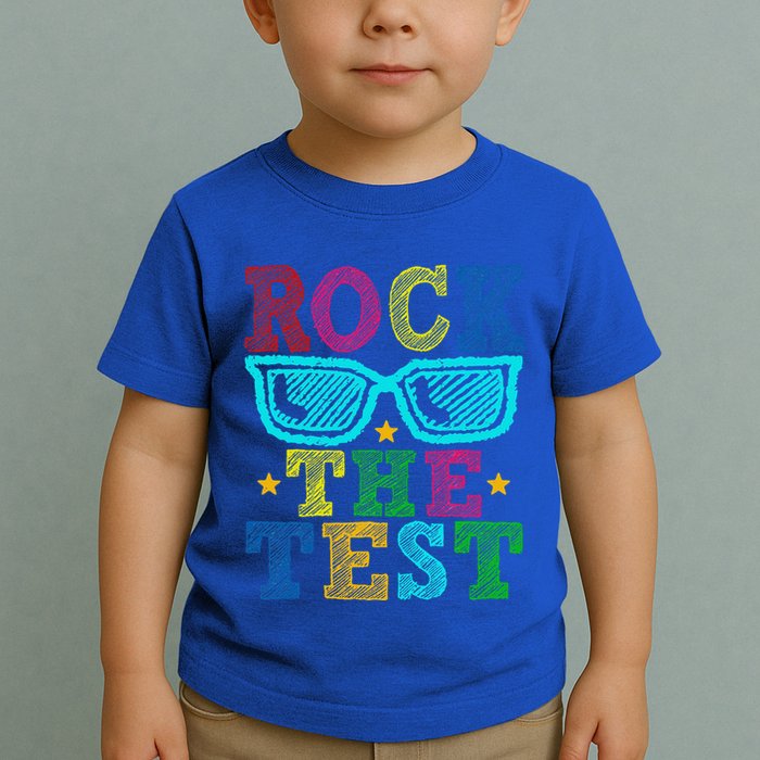 Rock The Test Testing Day Teacher Toddler T-Shirt