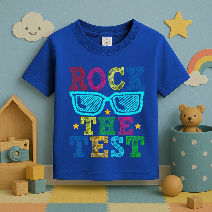 Rock The Test Testing Day Teacher Toddler T-Shirt