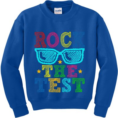 Rock The Test Testing Day Teacher Kids Sweatshirt