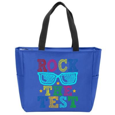 Rock The Test Testing Day Teacher Zip Tote Bag