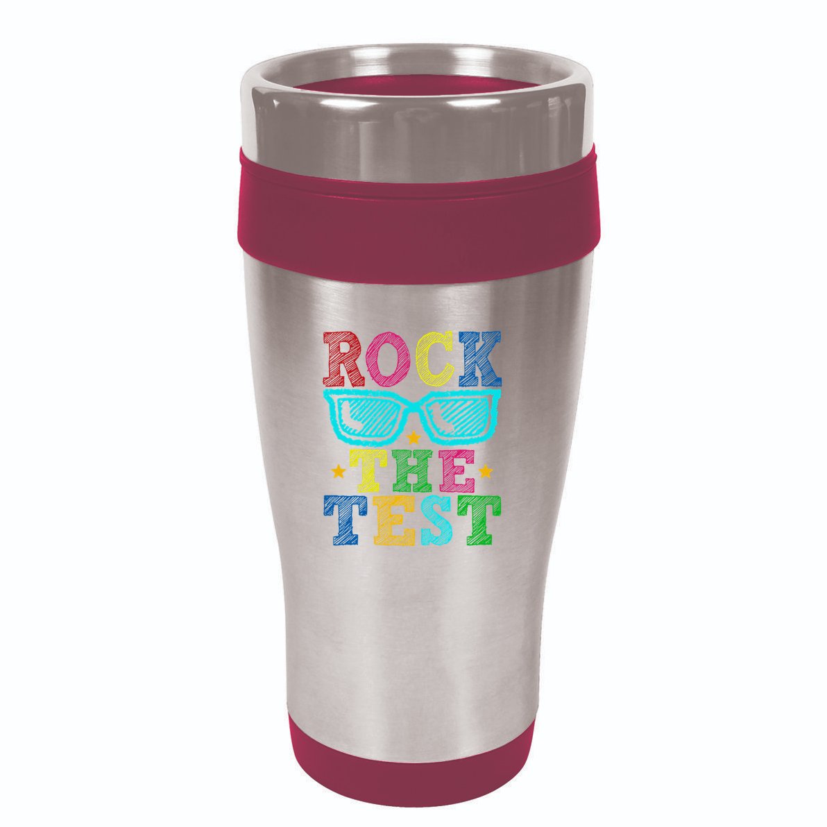 Rock The Test Testing Day Teacher 16oz Travel Tumbler