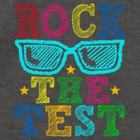 Rock The Test Testing Day Teacher Vector Backpack