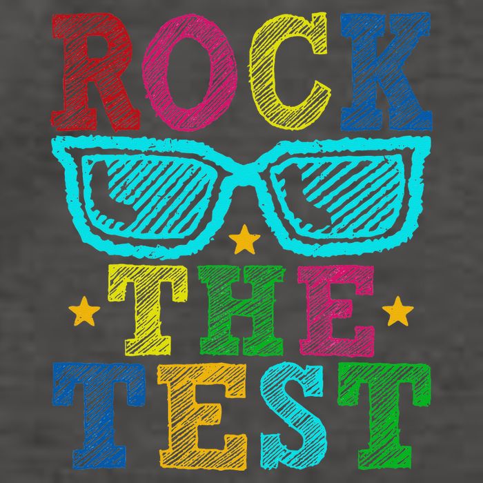 Rock The Test Testing Day Teacher Vector Backpack