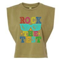 Rock The Test Testing Day Teacher Garment-Dyed Women's Muscle Tee