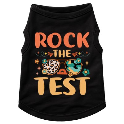 Rock The Test Dont Stress Testing Day Teachers Students Doggie Tank