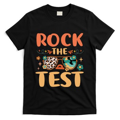 Rock The Test Dont Stress Testing Day Teachers Students T-Shirt