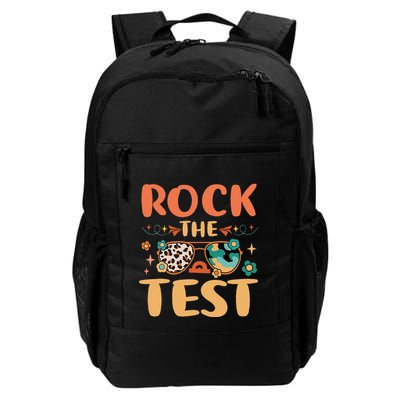 Rock The Test Dont Stress Testing Day Teachers Students Backpack