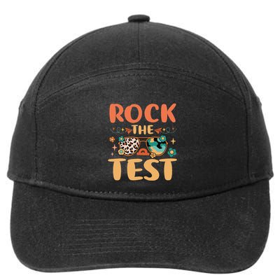 Rock The Test Dont Stress Testing Day Teachers Students 7-Panel Snapback Hat