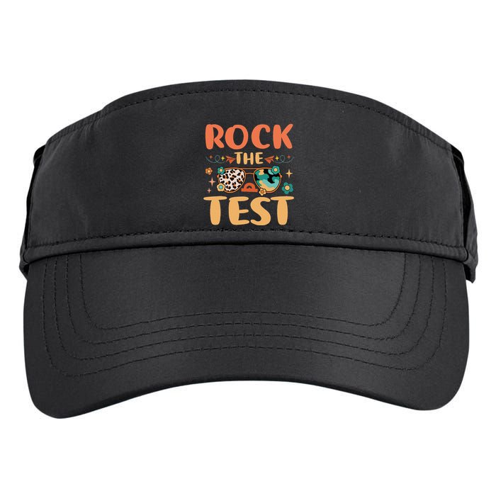 Rock The Test Dont Stress Testing Day Teachers Students Adult Drive Performance Visor