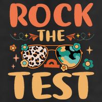 Rock The Test Dont Stress Testing Day Teachers Students Adult Drive Performance Visor