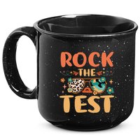 Rock The Test Dont Stress Testing Day Teachers Students 15oz Campfire Ceramic Mug