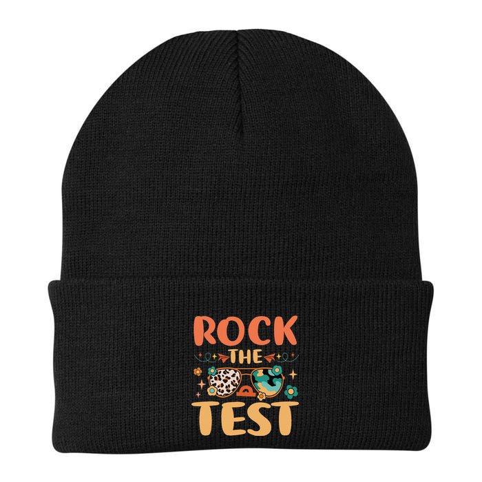 Rock The Test Dont Stress Testing Day Teachers Students Beanie