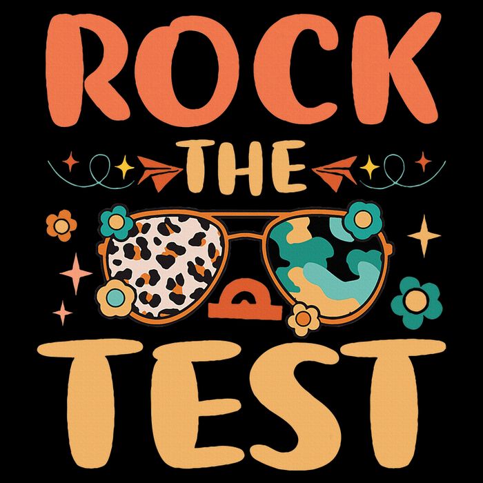 Rock The Test Dont Stress Testing Day Teachers Students 16 in Basic Backpack