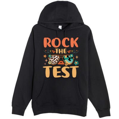 Rock The Test Dont Stress Testing Day Teachers Students Premium Pullover Hoodie