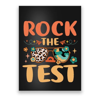 Rock The Test Dont Stress Testing Day Teachers Students Poster