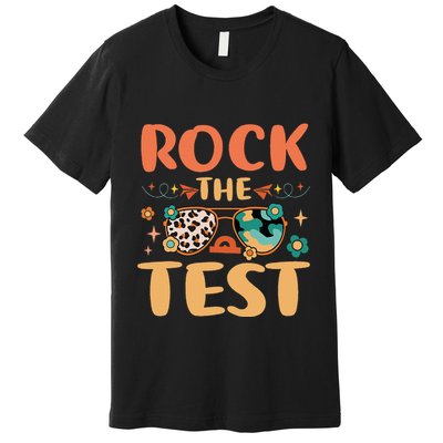 Rock The Test Dont Stress Testing Day Teachers Students Premium T-Shirt