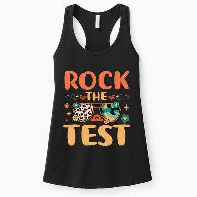 Rock The Test Dont Stress Testing Day Teachers Students Womens Tank Top