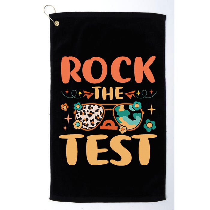 Rock The Test Dont Stress Testing Day Teachers Students Golf Towel