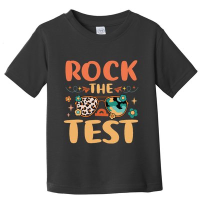 Rock The Test Dont Stress Testing Day Teachers Students Toddler T-Shirt